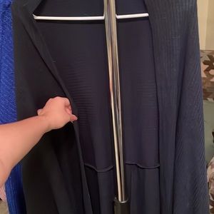 Navy Balloon Sleve Cardigan